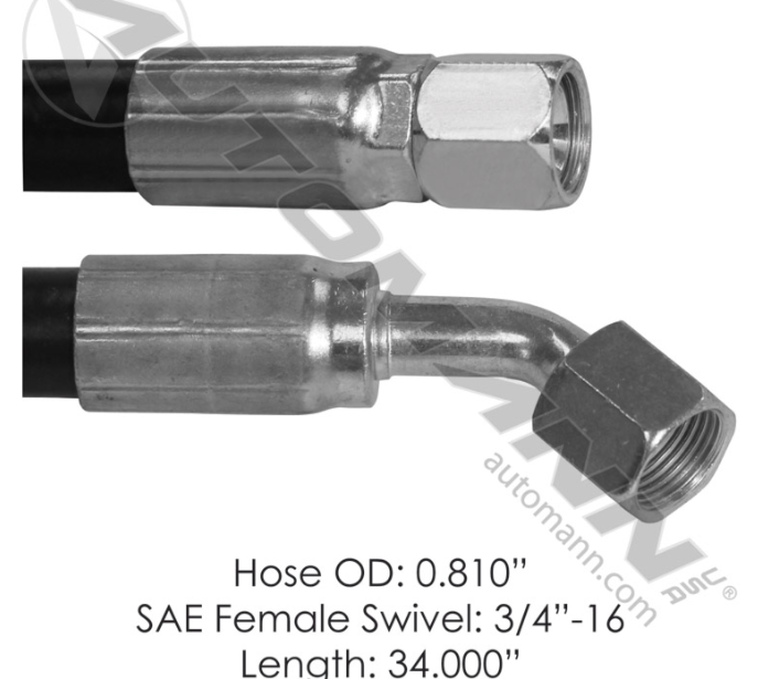 561.46434-POWER STEERING HOSE FREIGHTLINER 34 IN