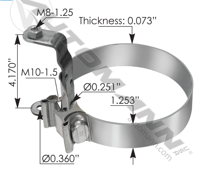 562.U591005R-MOUNTING BRACKET 5IN RH KENWORTH