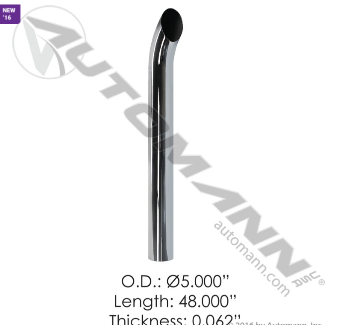 562.U5548SC-CHROME STACK 48IN LENGTH 5IN OD