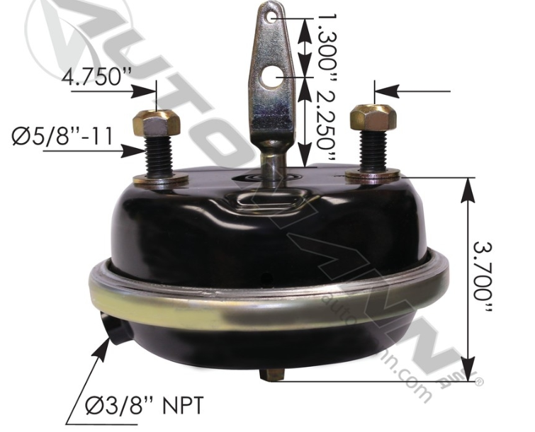 179.SC30W225-SERVICE CHAMBER 30 WELDED CLEVIS 2.25