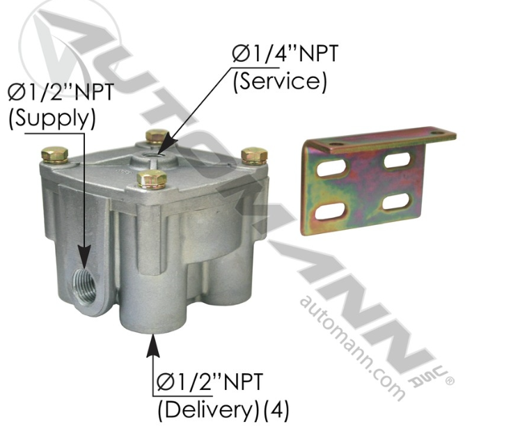 170.102626-R12V TYPE RELAY VALVE 4PSI