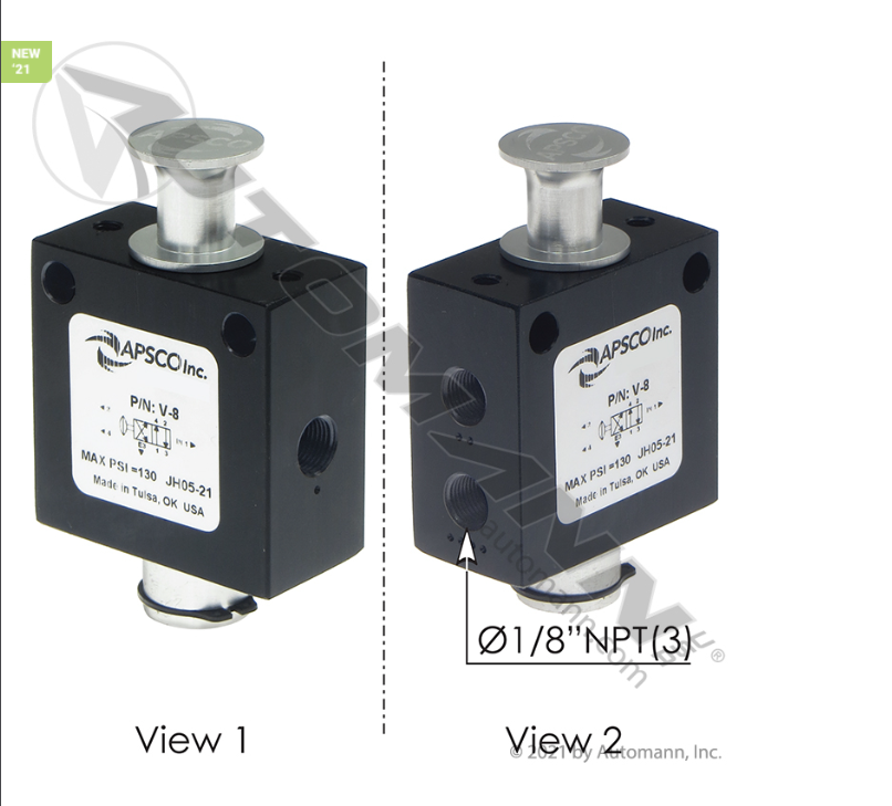 170.V8AP-PUSH PULL VALVE 4 WAY APSCO ORDERED AS : V-8