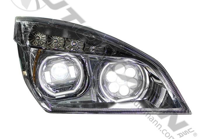 564.46002DCY-HEADLAMP RH CHROME LED FREIGHTLINER P4