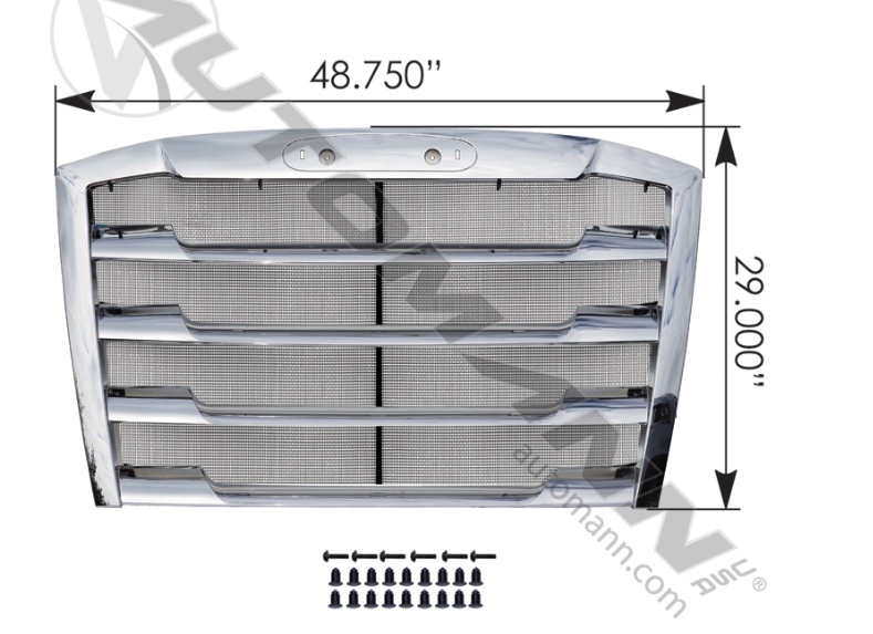 564.14024C-GRILLE CHROME W SCREEN FREIGHTLINER