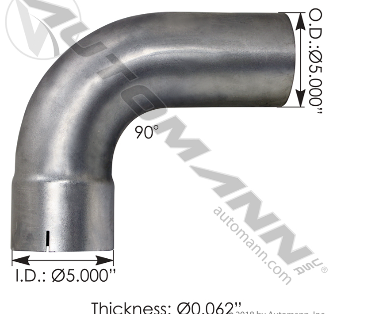 562.U7515218A-EXHAUST ELBOW ALZ PETERBILT