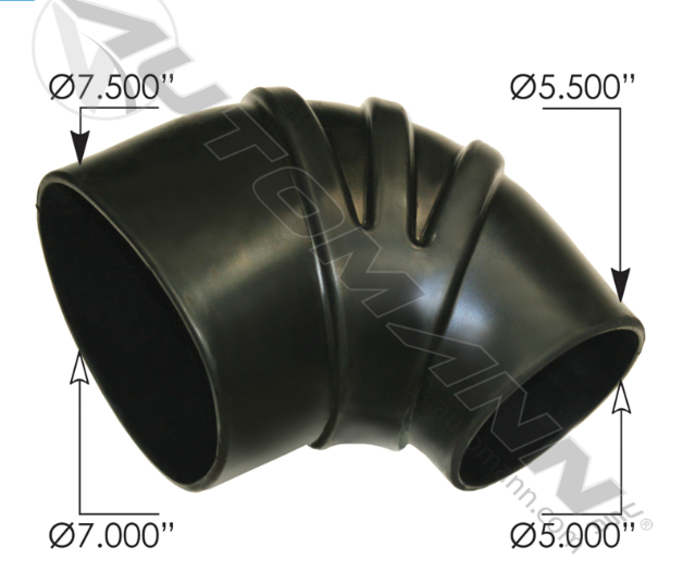 561.195007-RUBBER ELBOW 90 DEG REDUCING