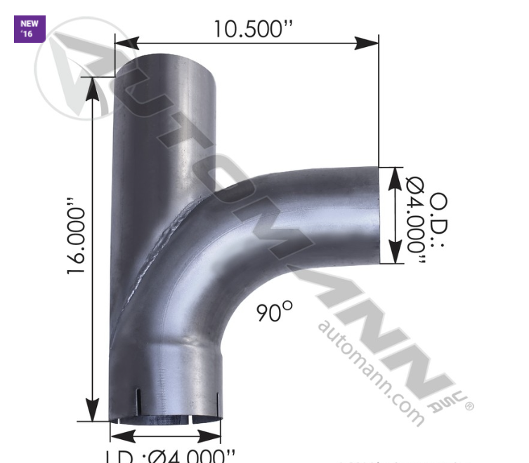 562.U44YA-EXHAUST Y PIPE 4IN