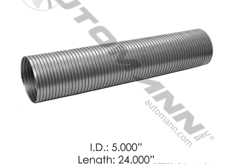 562.U7350-24SS-FLEX TUBING 5IN X 24IN 409SS