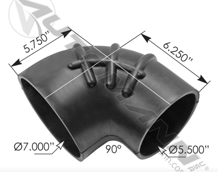 561.47797-REDUCER ELBOW RUBER 7-5.5IN ID