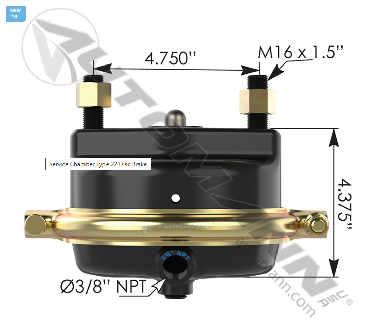 179.SC22DB - Service Chamber Type 22 Disc Brake