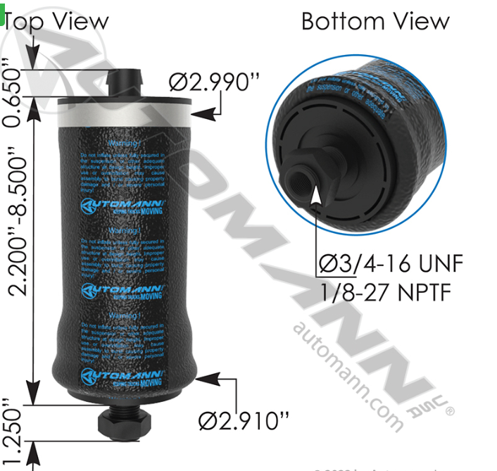 ABSZ70-7164-Air Spring Cabin Peterbilt 379 388, 389