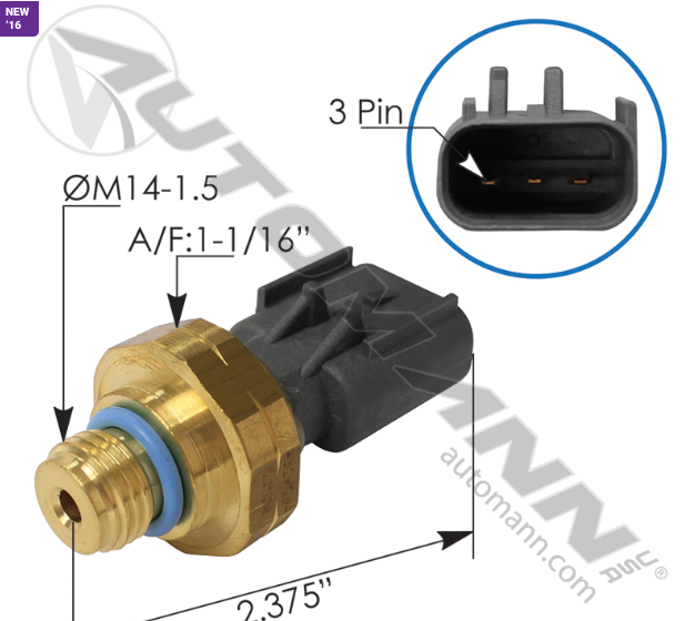577.90502-EXHAUST PRESSURE SENSOR CUMMINS 4928594 4921746 A4928594