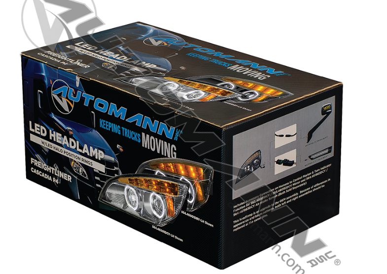 564.46002DCY-HEADLAMP RH CHROME LED FREIGHTLINER P4