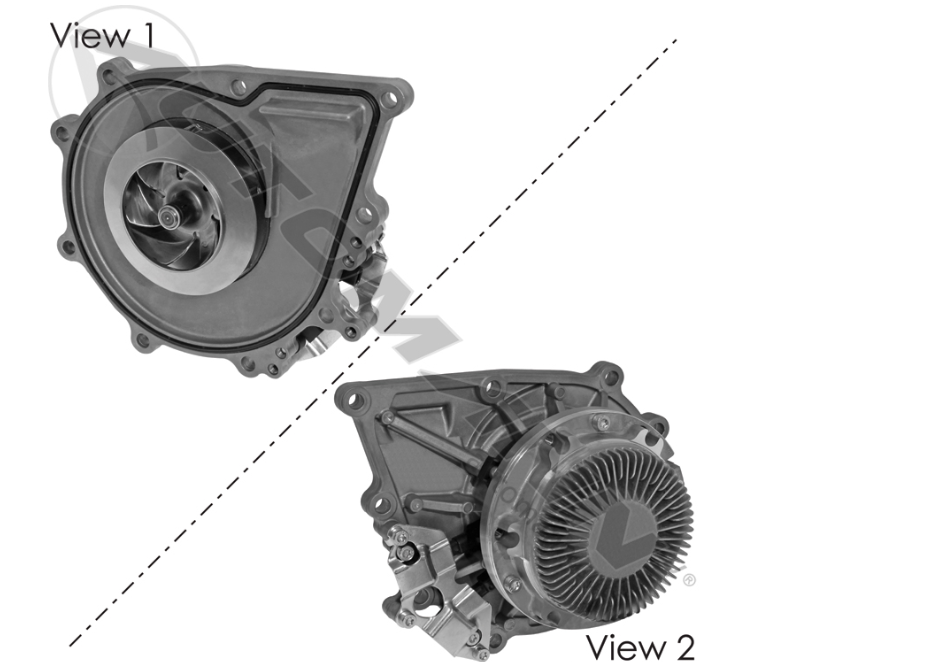 800.472216-WATER PUMP DETROIT DIESEL DD15 DDE EA4722001601 Detroit Diesel DD13/DD15 GHG14/GHG17 EA4722002801