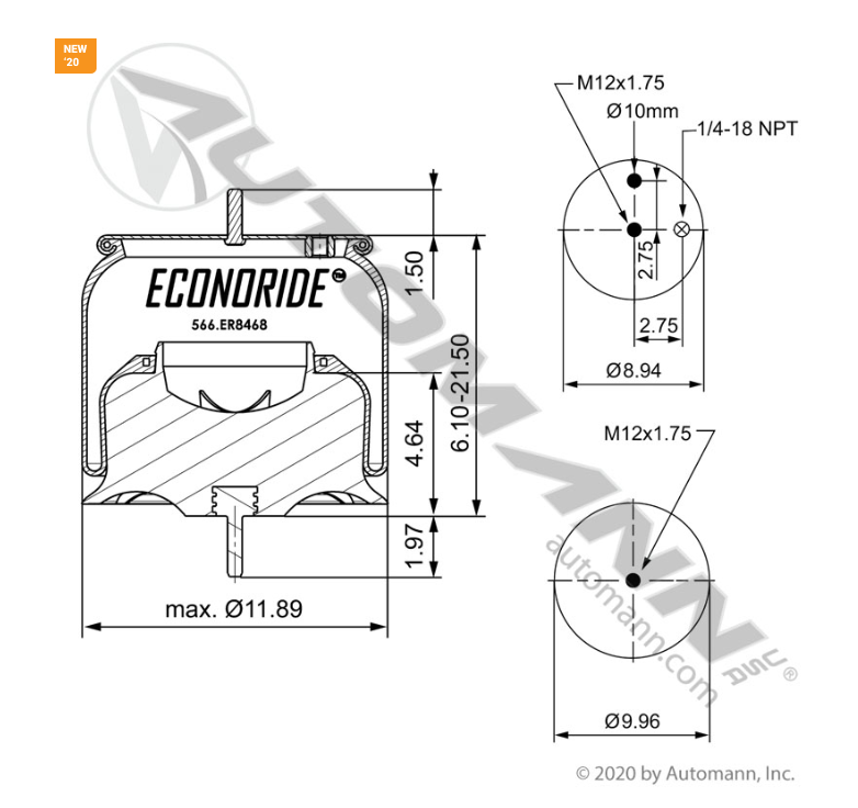 566.ER8468 - Econoride Air Spring Rolling Lobe