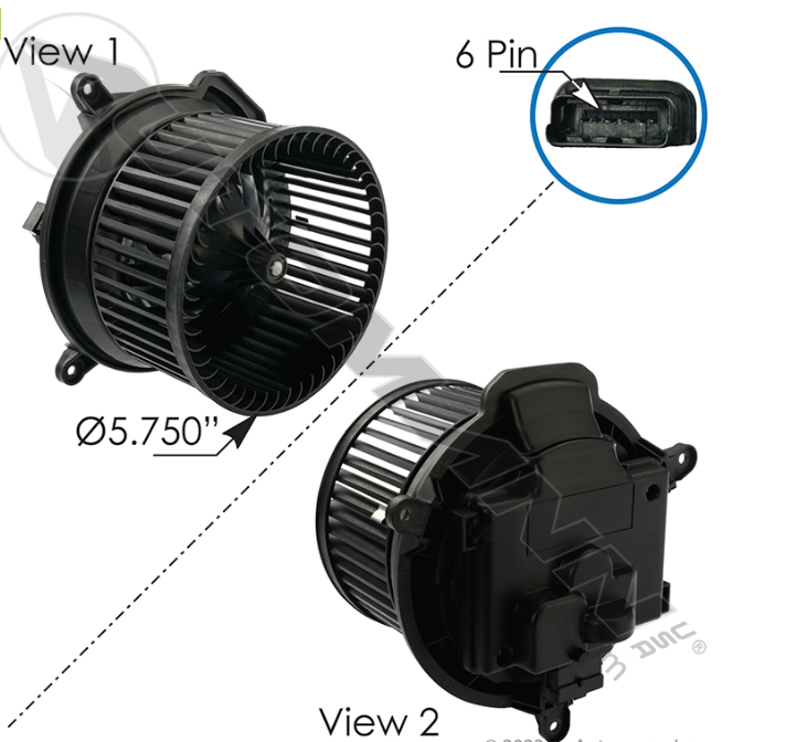 830.21213-BLOWER HVAC FREIGHTLINER ORDERED AS 3973A 3973A, 01-0614A, VCCT77421A2C, 351004481