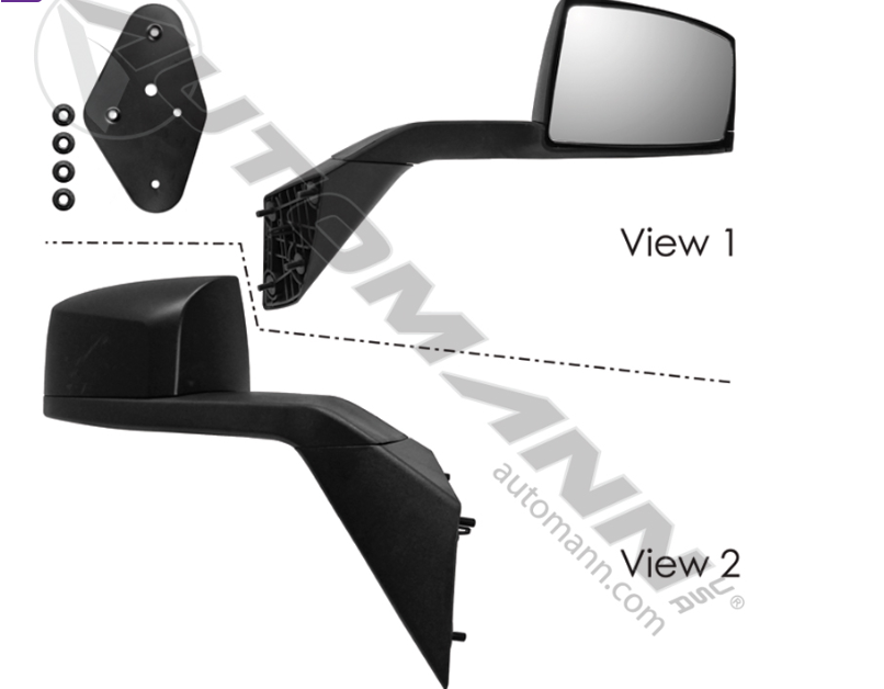 563.96006-HOOD MOUNT MIRROR RH BLACK