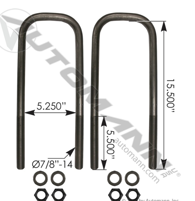 AUBK8866-154-U BOLT KIT 7/8X 5-1/4 X 15-1/2 FRT