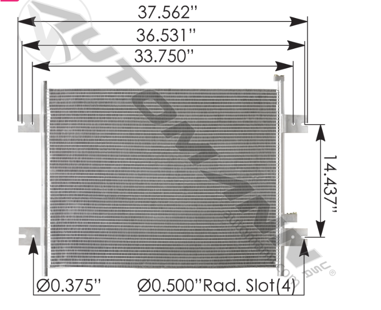 813.75102-CONDENSER PETERBILT CN-1005..1E5611..F31-5042..F31-6043..6292