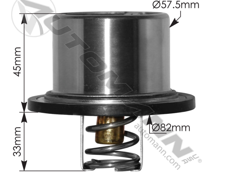 840.TH908947AM-THERMOSTAT HEAVY DUTY CUMMINS 180 degree 2882757, 3335550, 4318197 | Cummins N14, ISX, M11, L10,...