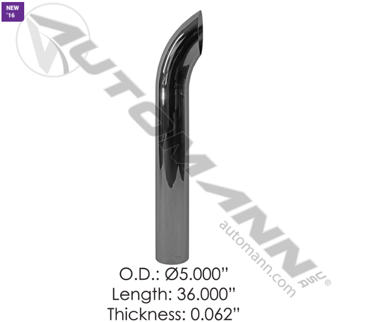 562.U5536SC-CHROME STACK 36INC LENGHT 5IN OD