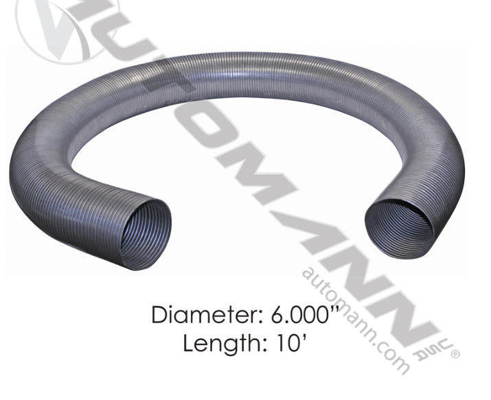 562.U7260-10SS-FLEX TUBING 6IN X 10FT 409SS