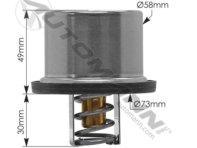 840.TH233492MA-THERMOSTAT HEAVY DUTY 185 60 Series 14 L (11.1L & 12.7L) KIT THERMOSTAT AND SEAL 185 DEGREE S60 ...