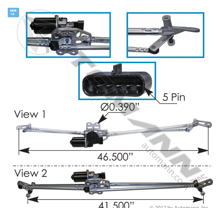 577.46959K-WIPER MOTOR N LINKAGE FREIGHTLINER